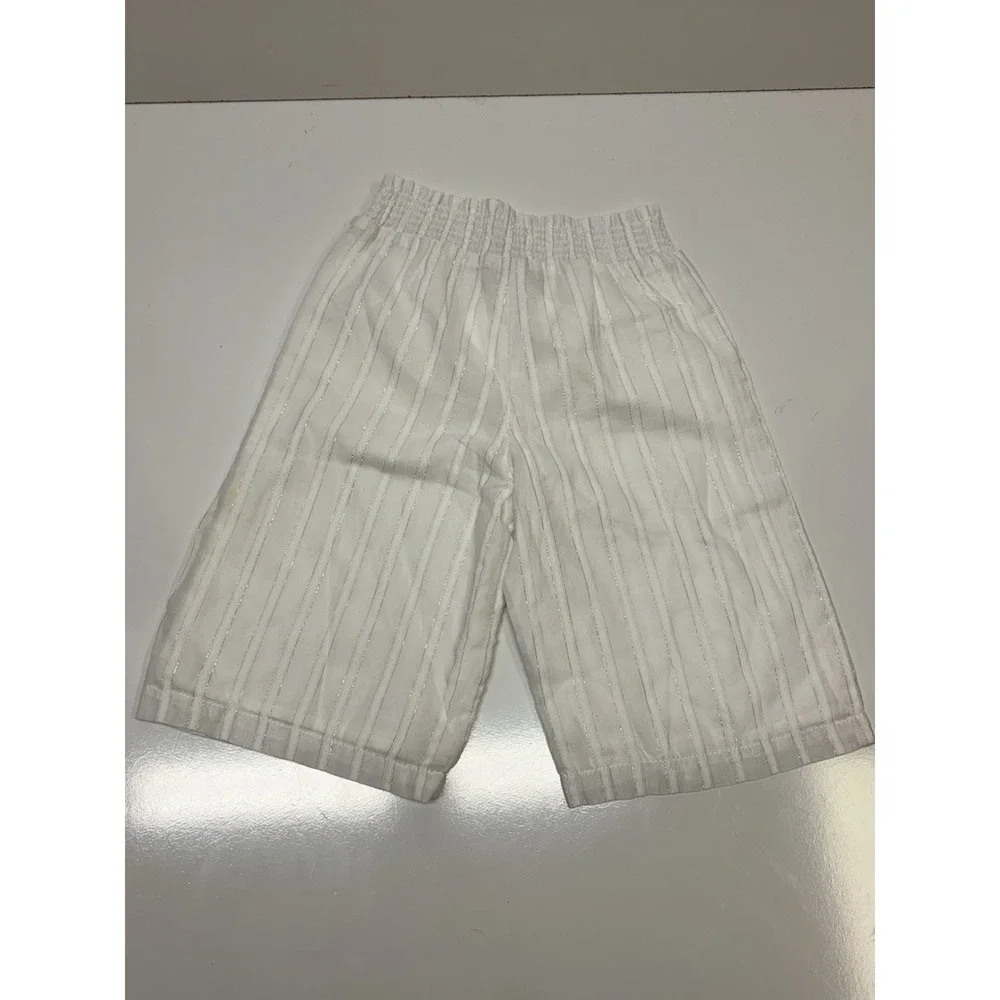 NWT Rachel Zoe X Janie And Jack White Striped Flowy‎ Pants Girl Size 18-24mon